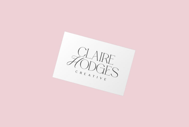 Business Card Mockup for Claire Hodges Creative