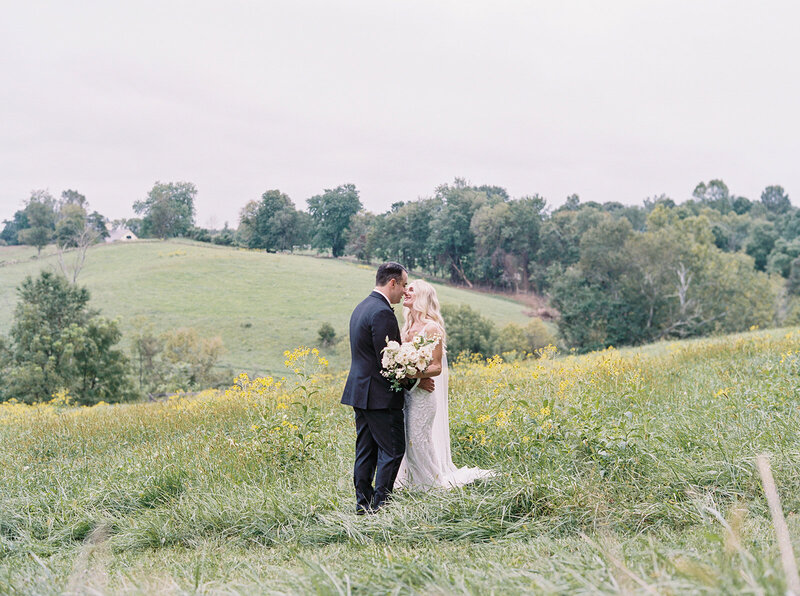 Romantic outdoor wedding portrait – Washington DC Wedding Photographer