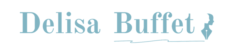 Logo horizontal de Delisa Buffet aux couleurs du branding. Il rappelle les valeurs de la marque : tradition, suspens, famille, identité secrète.