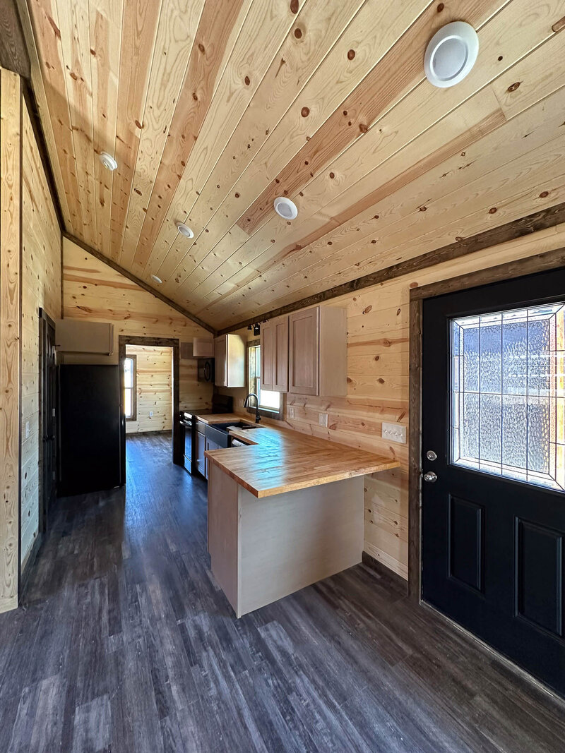 log cabin tongue and groove interior