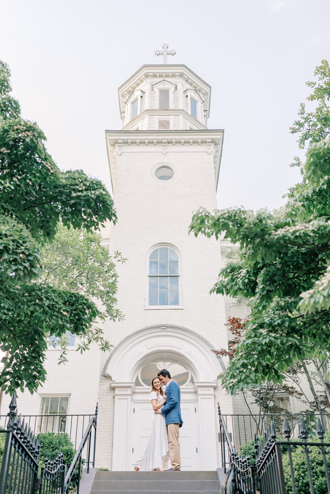 ENP - Historic Downtown Engagement Session and floral engagement outfit inspiration - Atlanta Wedding Photographer - Light and Airy Film Wedding Photographers in GA-11