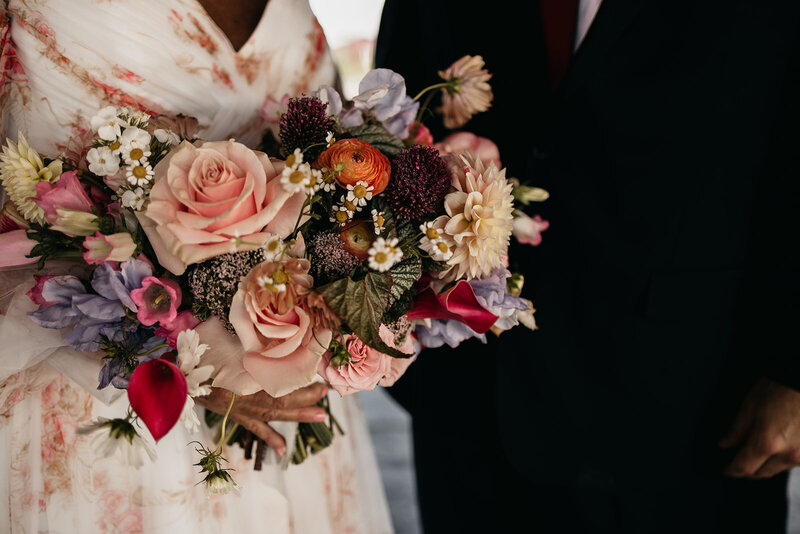 Wildflower wedding bouquet