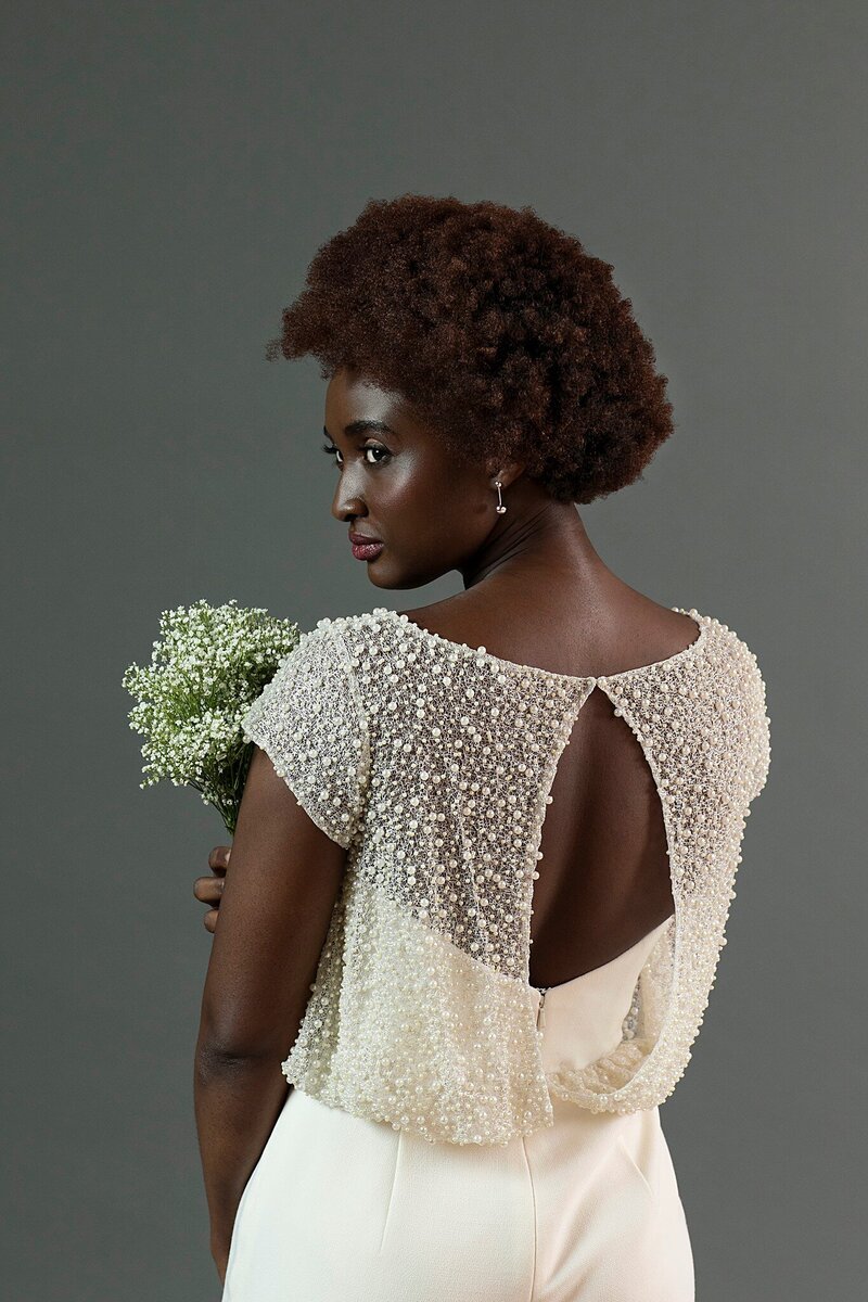 illusion neckline wedding dress with sleeves