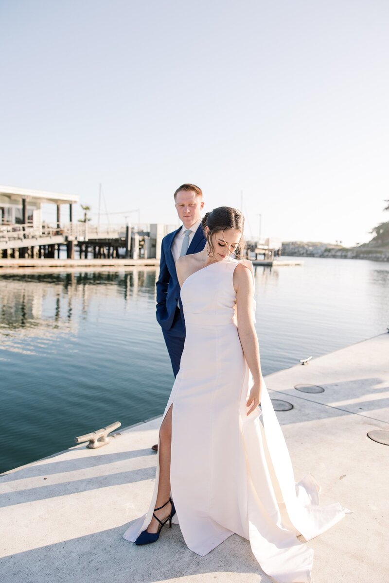 Bride and groom harbour