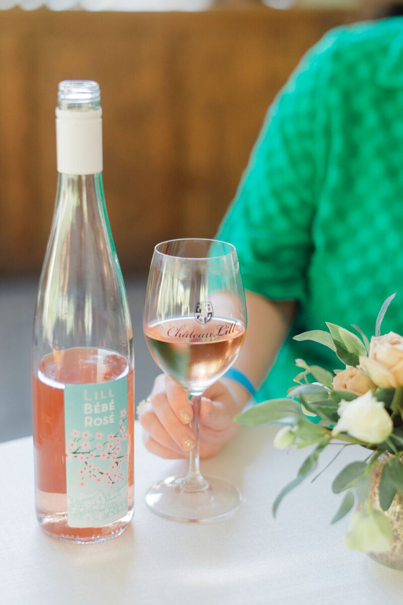 Wine glass filled with wine