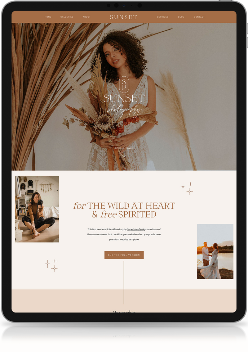 Free Showit Website Template for Photographers