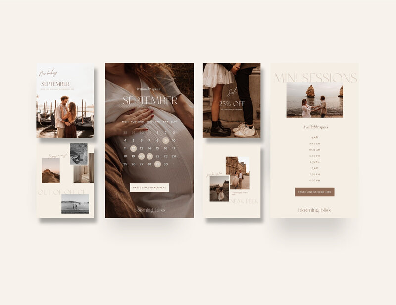 Minimal Instagram templates for photographers 4:5 Blooming Bliss 3