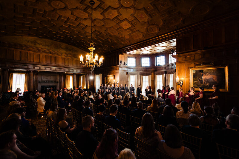 Wedding ceremony at the Toledo Club in Toledo Ohio