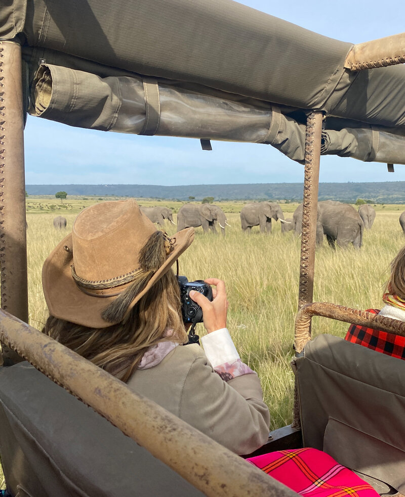 A women on safari