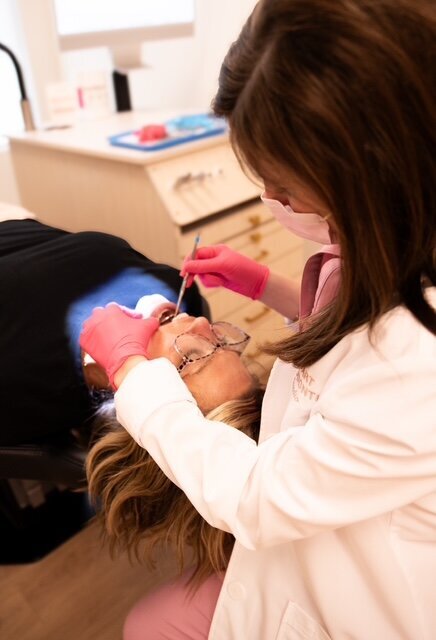 Dr. Savanah Stewart working on an adult patient at Stewart Orthodontic Studio in Jonesboro AR
