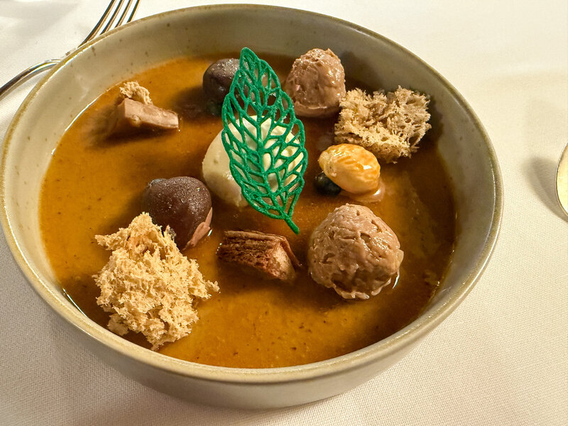 A playful fall starter including chestnuts at Ristorante i Castagni