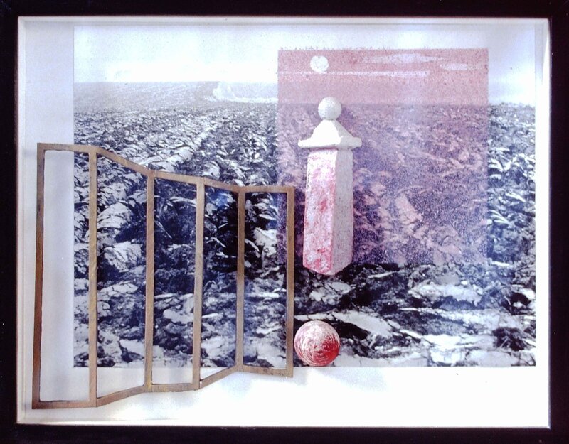 Homage to paul nash 2, mix media on photograph, 17.5x23cm, 1993_4_11zon