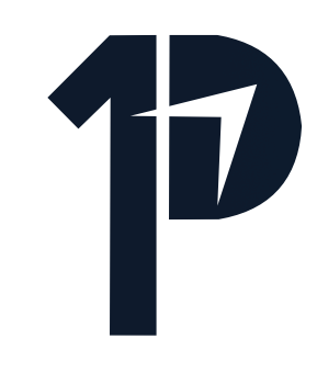 1P Logo dark blue transparent background