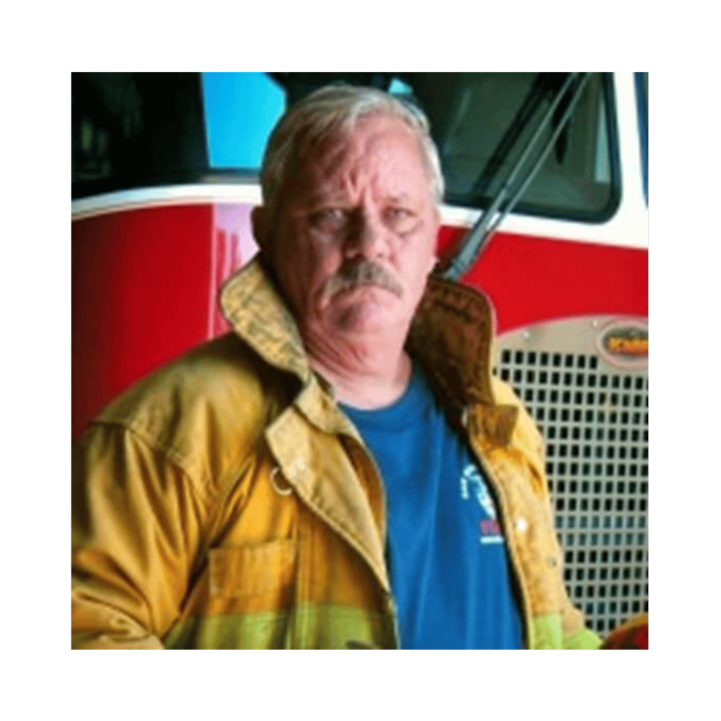 Portrait of Captain Edward Keen, firefighter honored by Local 935 Pipes and Drums.