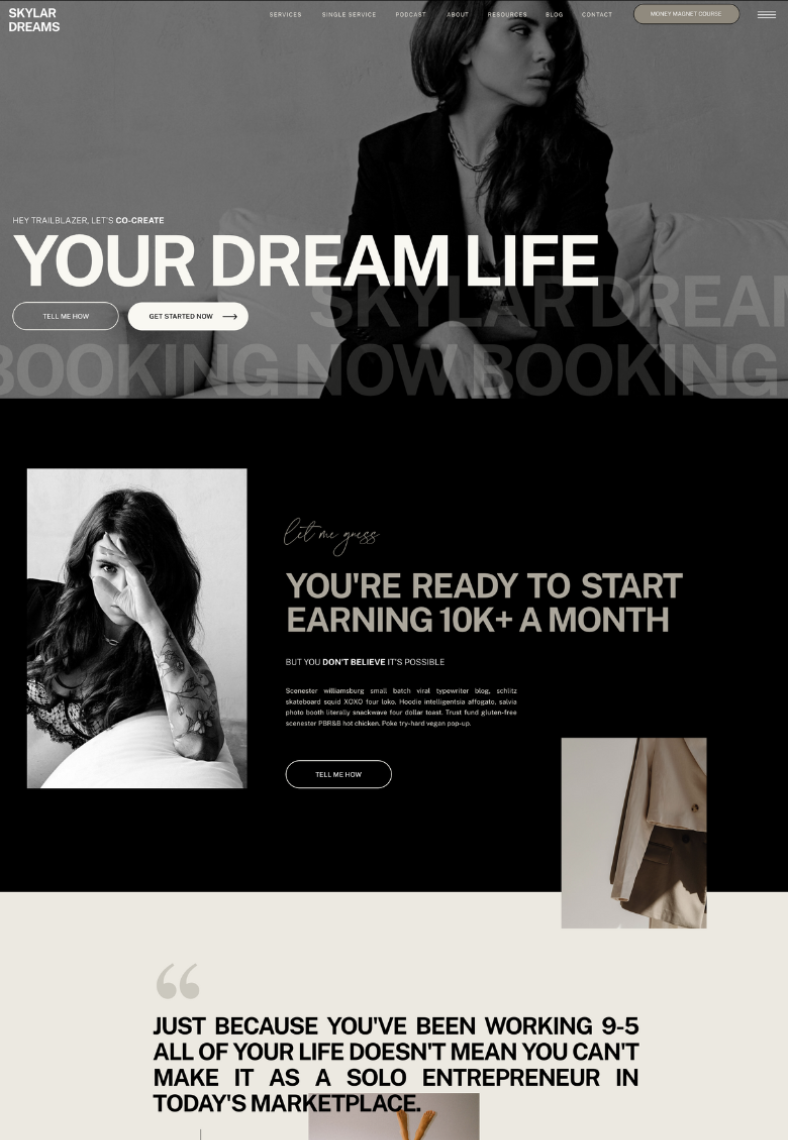 Showit Website Template Superhero Design Skylar 11