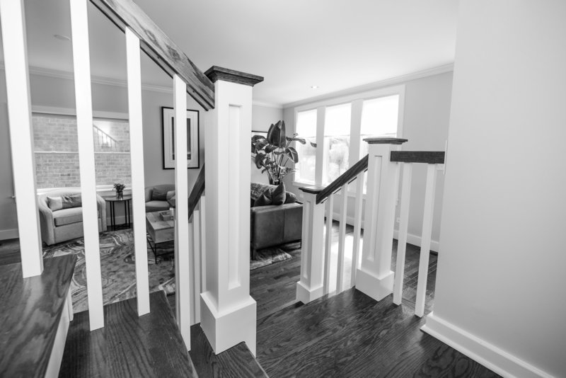 Interior Home Custom Remodel Stairway Railing