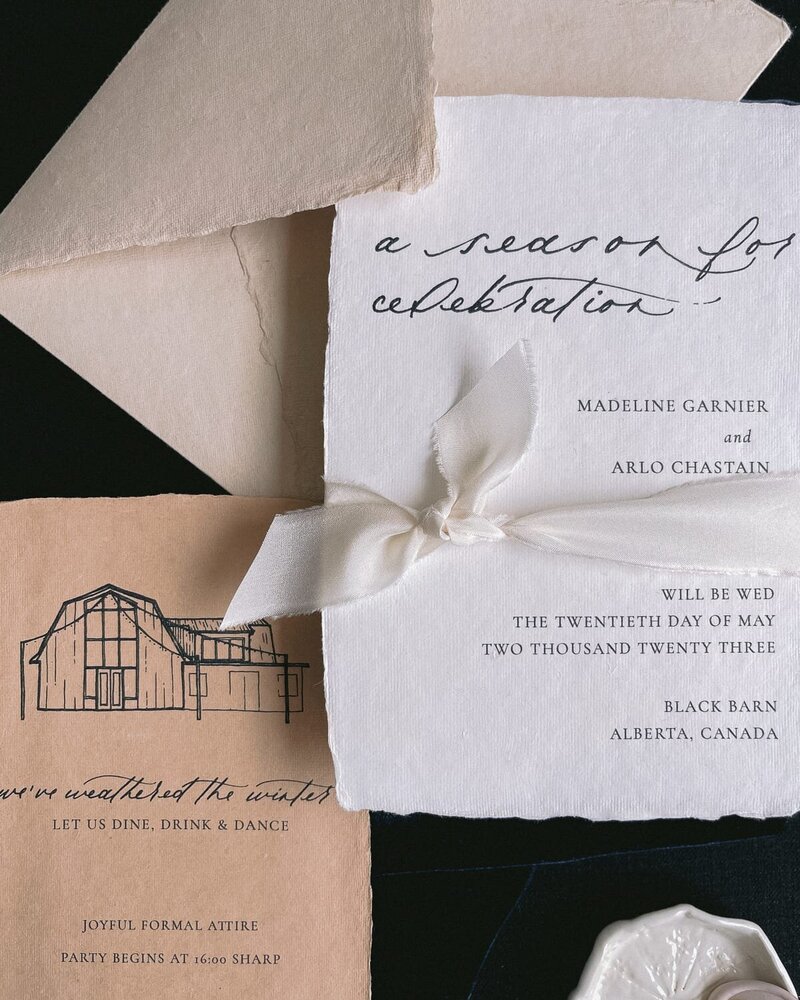 Canadian Custom Wedding Invitations | Birdsong Bespoke