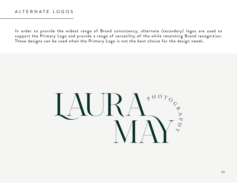 Laura May Brand Identity Style Guide_Alternate Logos