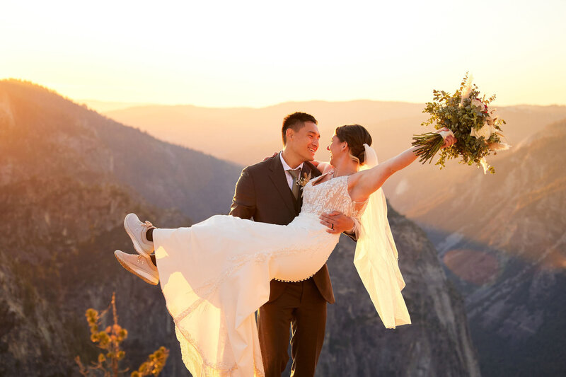 yosemite sunset wedding