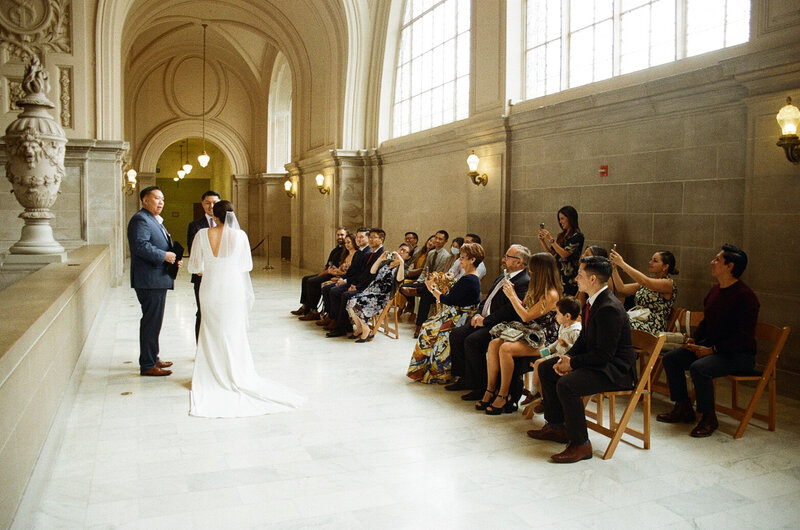 indoor city hall wedding
