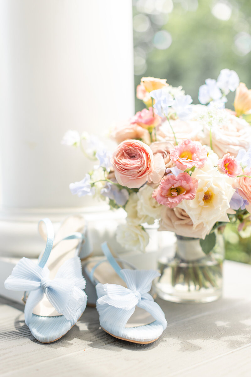 Blue Shoes + Colorful Florals-1