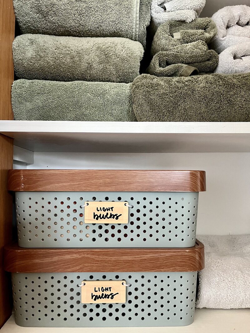 Joyful Spaces Professional Organizing ranch linen closet