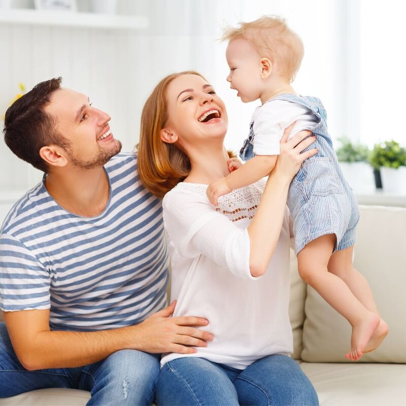 A happy family exploring their new home in Southern New Hampshire or Maine, with Lauryn DeNenno, Family Concierge Realtor. Lauryn's expertise provides a smooth and successful moving experience for families.