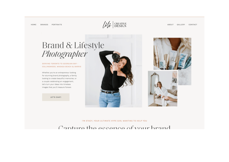 Custom Showit Website Design for Brand Photographer