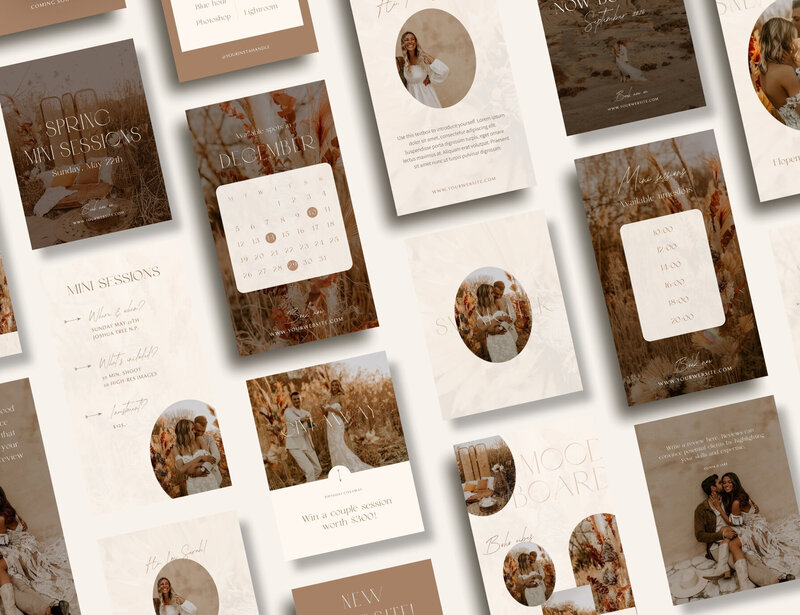 Boho Instagram templates for photographers Honey Seed 1
