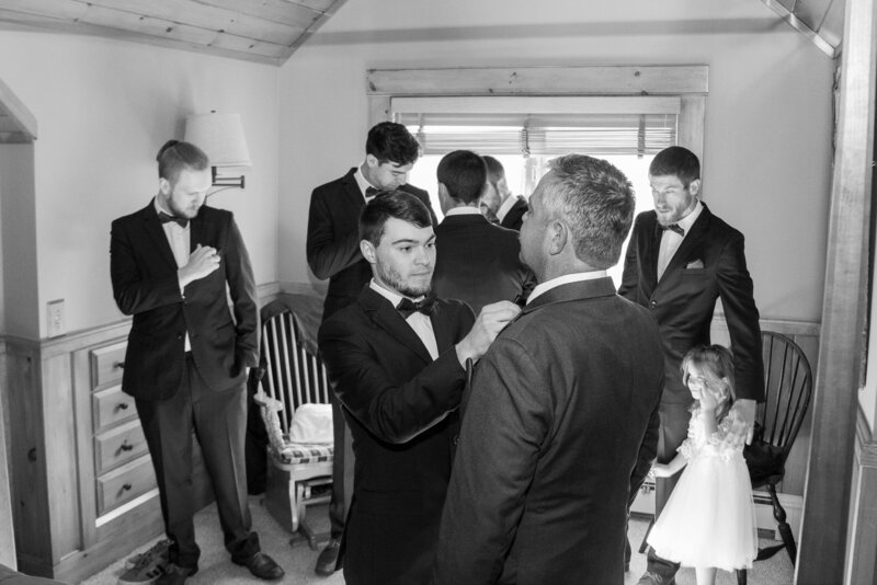 Groomsmen getting ready | Rangeley Wedding