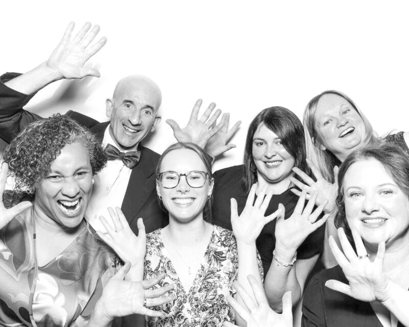 2 guests posing for the Best  Premium Photo Booth for weddings , corporate events, birthday parties in Cheltenham