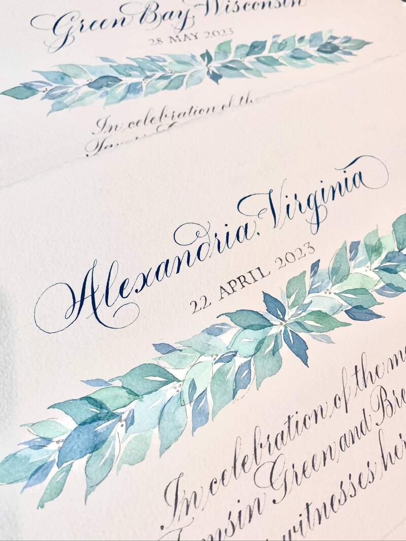 Calligraphy commission tamsin