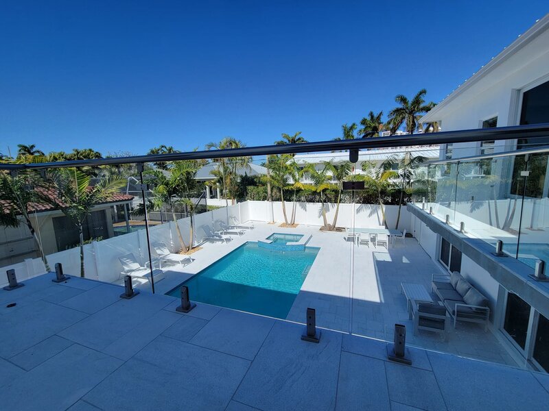 Modern Glass & Aluminum Railings in Boca Raton, South Florida