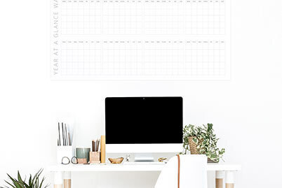 The Template Emporium shop year at a glance wall planner for creatives