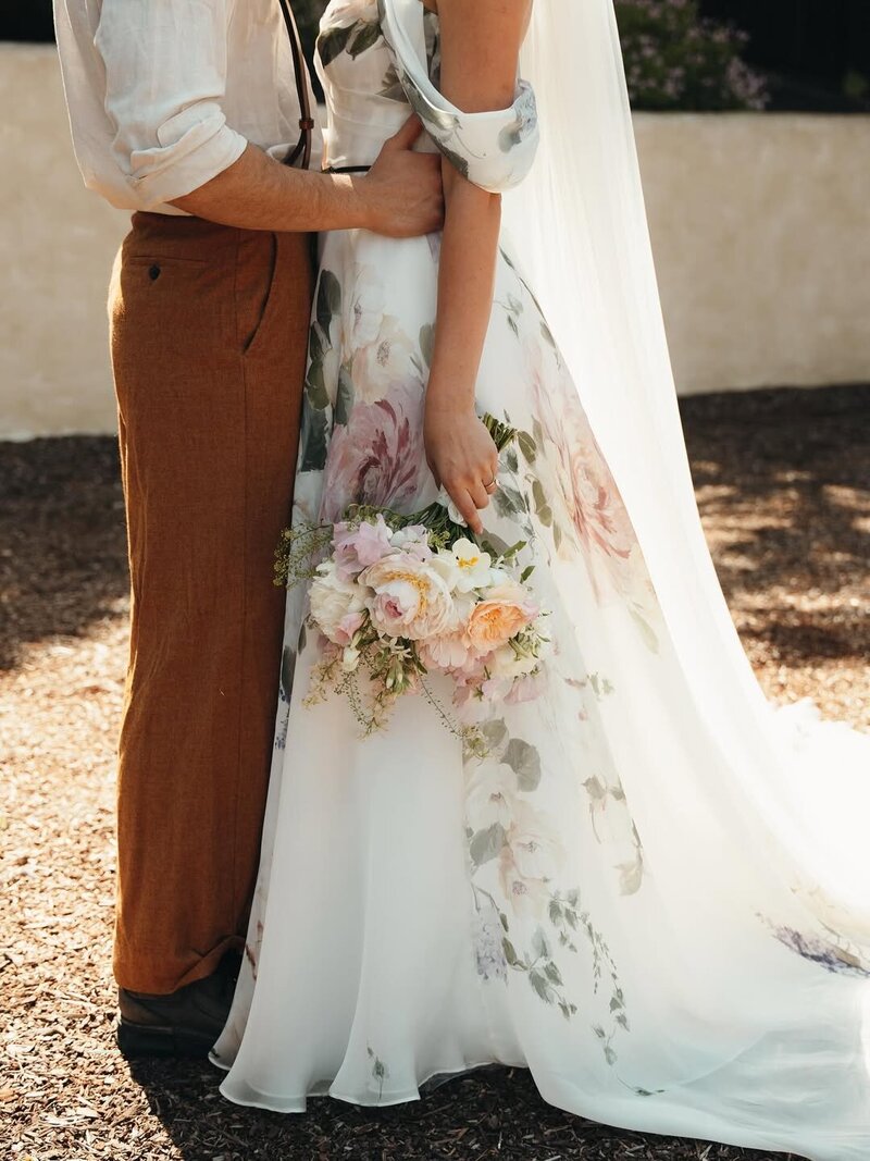 Pastel spring flowers for a Carmel Highlands wedding