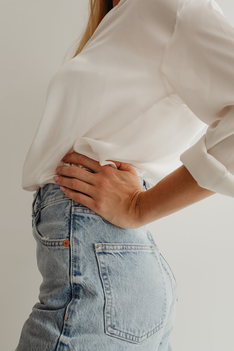 kaboompics_light-blue-jeans-white-silk-shirt-27722