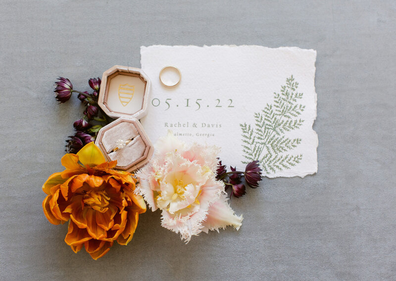 Romantic wedding invitations for an Atlanta wedding