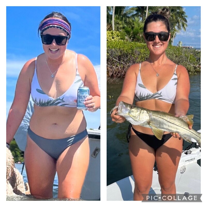 Before and after of Kaylee