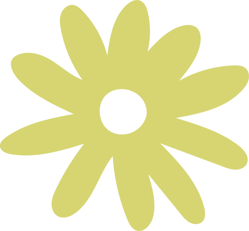 light green flower graphic