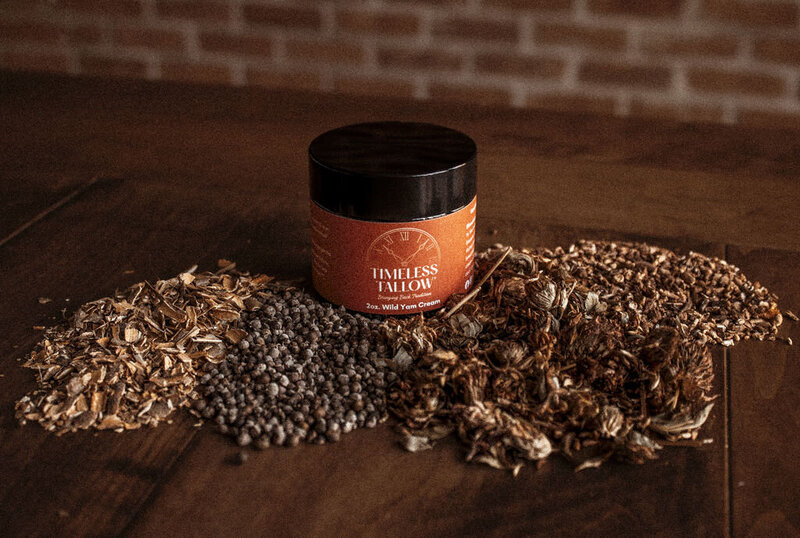 Wild Yam tallow cream Indiana PMS relief