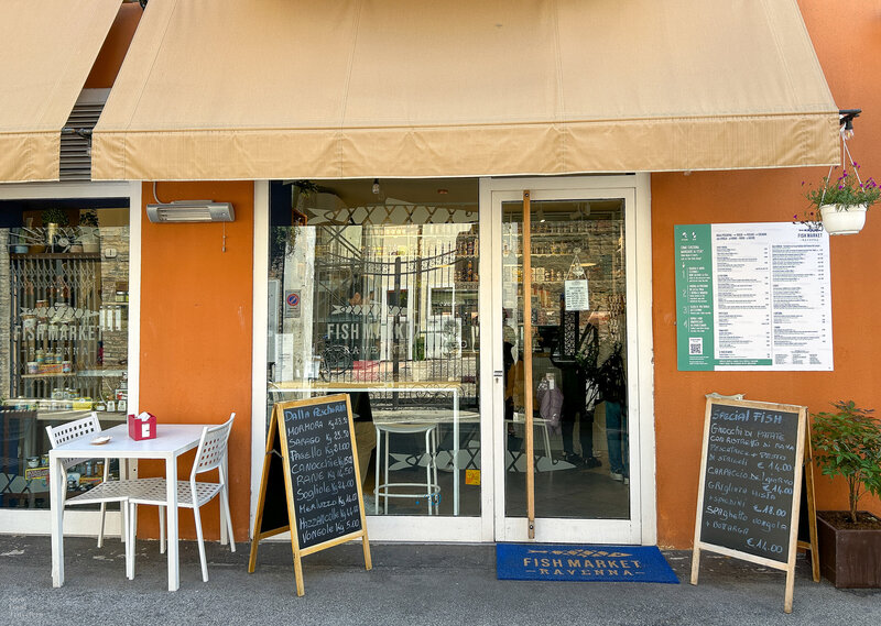 Outside view at Fish Market in Ravenna, Italy