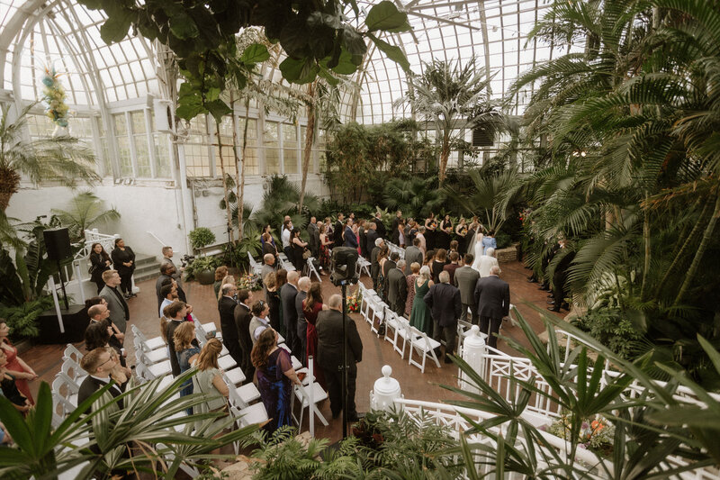 Franklin park conservatory hotel leveque columbus ohio wedding ceremony photographer videographer film documentary midwest -65