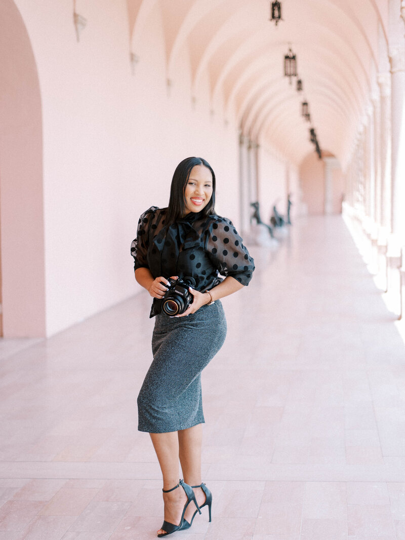 Ruth Terrero smiling at camera during branding in Tampa Florida