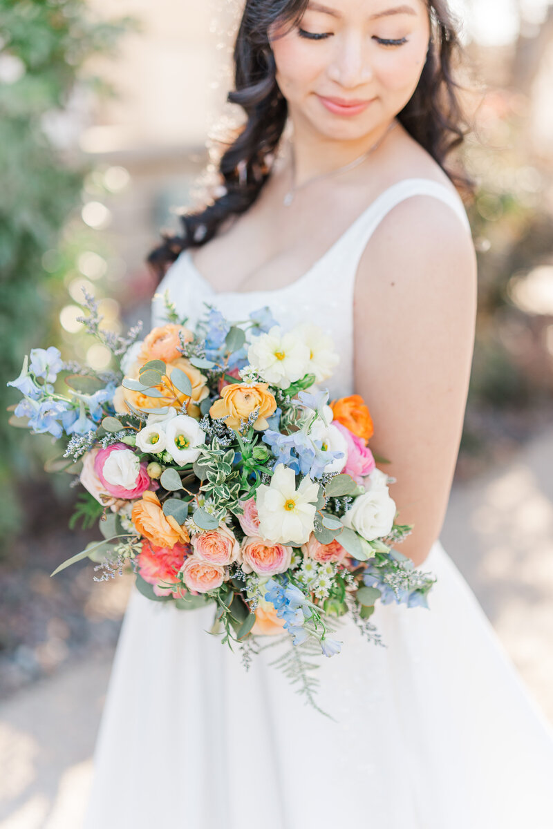 Chateaux at Fox Meadows Dusty Blue Garden Florals Wedding Elena Spraguer Photography 0067
