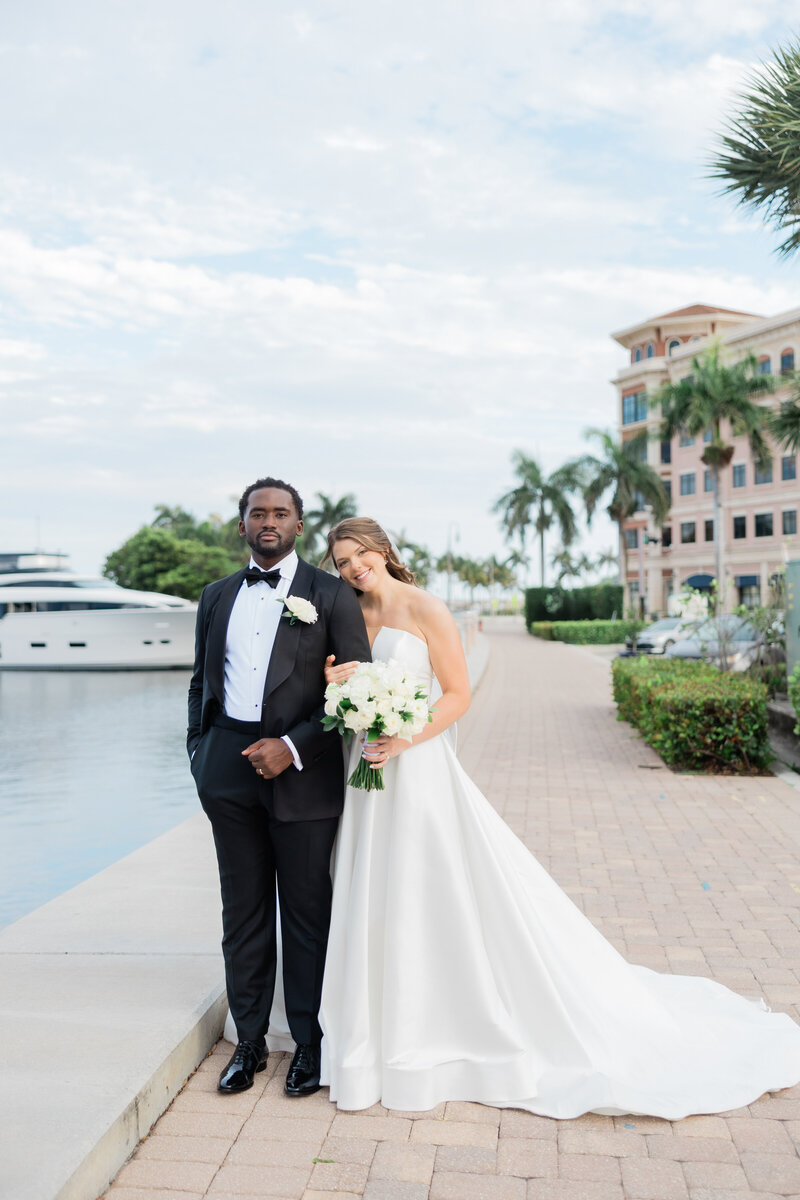 Bride and Groom portrait at the Ben, Autograph Collection in West Palm Beach.
