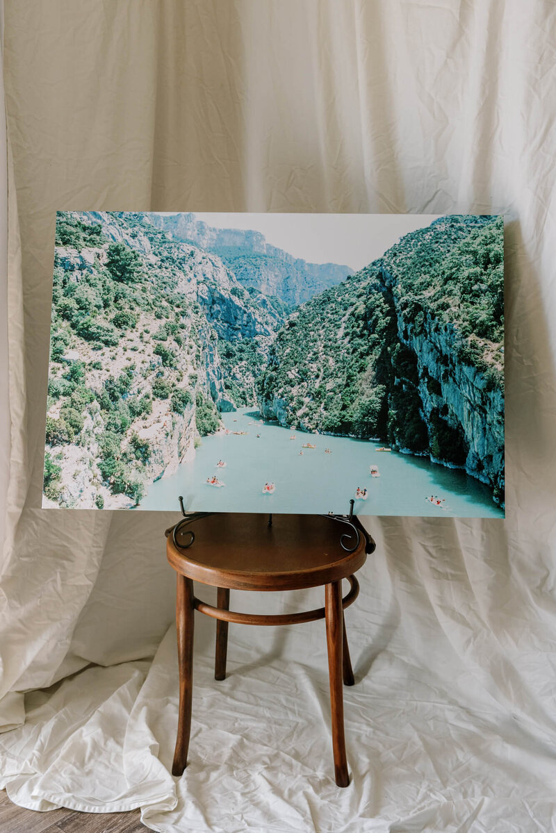 canvas provence french wall art showing the verdon gorge in the south of france