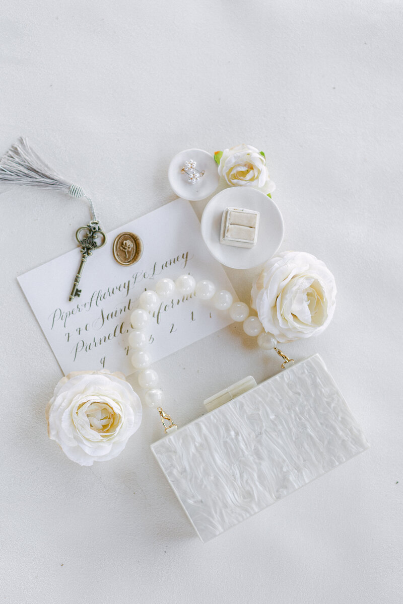 Ivory suede styling mat laid flat on white background