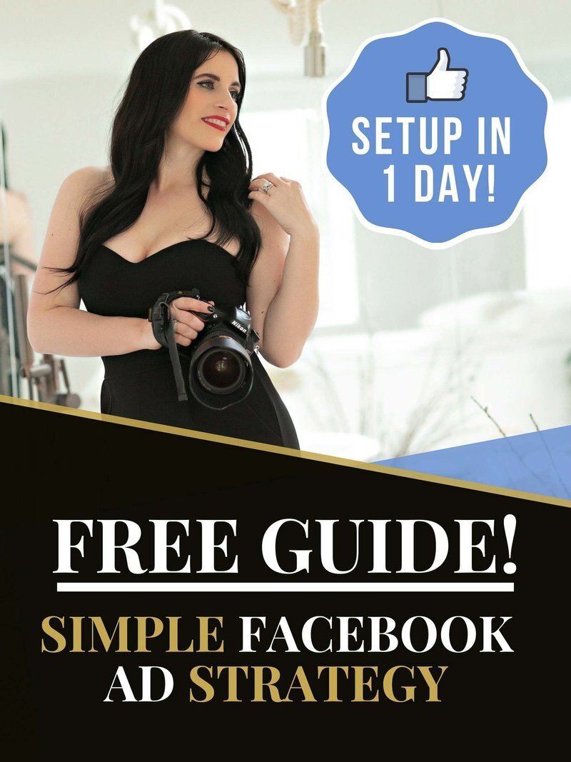 Boudoir photographer guide graphic on a simple facebooka d strategy