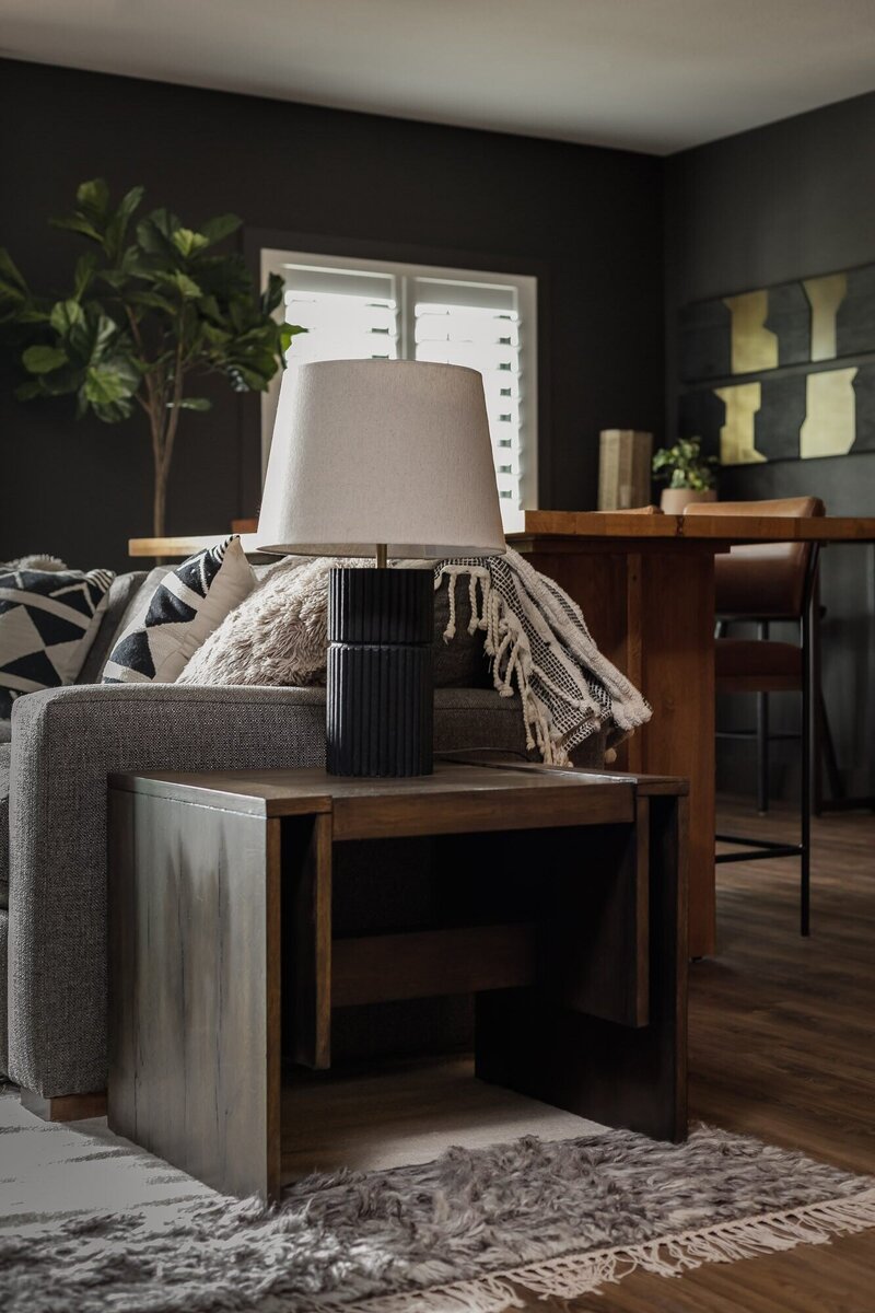 speakeasy inspired basement by Pure Indigo Interiors