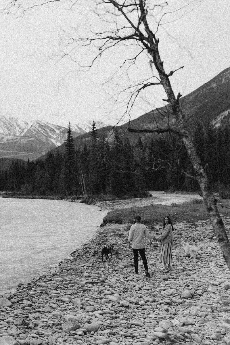 Couple session with dogs in Canada